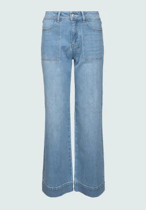 DSFlorence HW Denim Pants FL - Light Blue Wash
