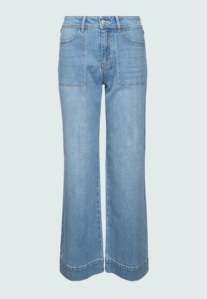 DSFlorence HW Denim Pants FL - Light Blue Wash