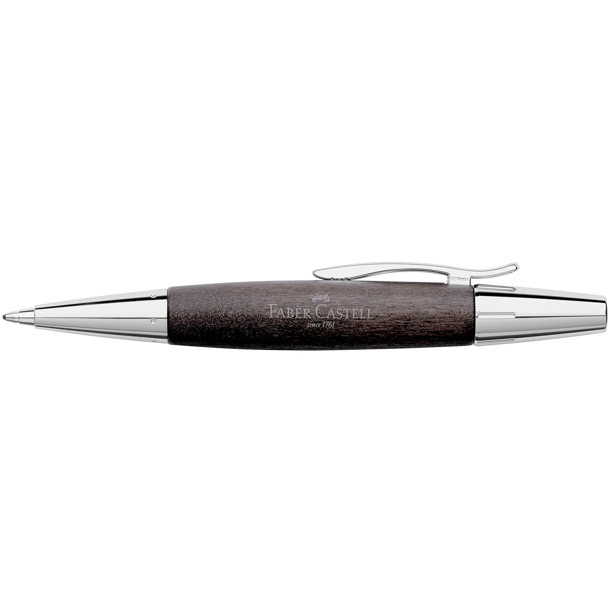 e-motion Ballpoint Pen, Wood & Polished Chrome - Black - #148383