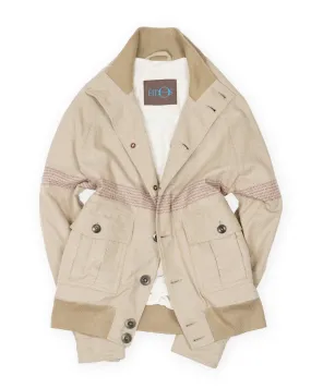 Eidos - Beige Wool Pinico Bomber Jacket 50