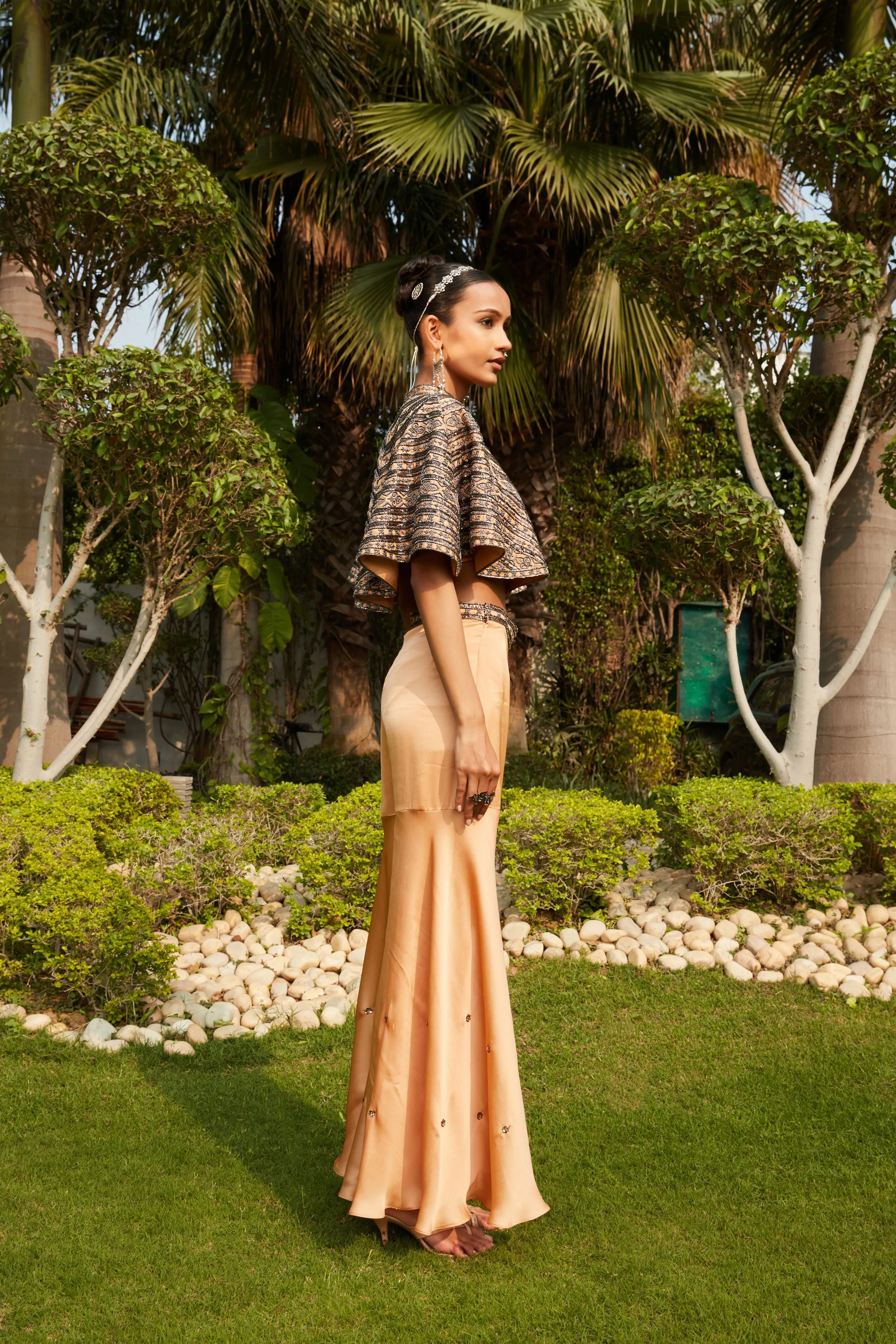 Farah Cape & Sharara Set
