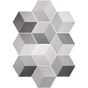 FaSoLa Hexagonal Anti-Slip Stickers Geometric Pattern - 10 Pieces