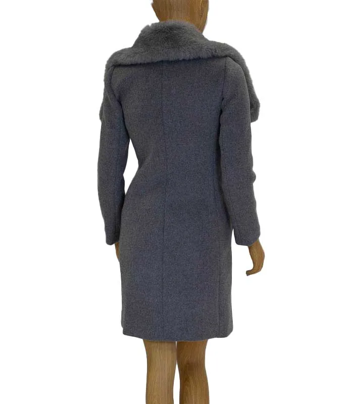 Faux Fur Trim Peacoat
