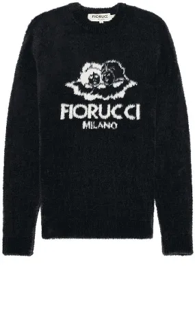 FIORUCCI Fluffy Milano Angels Knit Jumper in Black