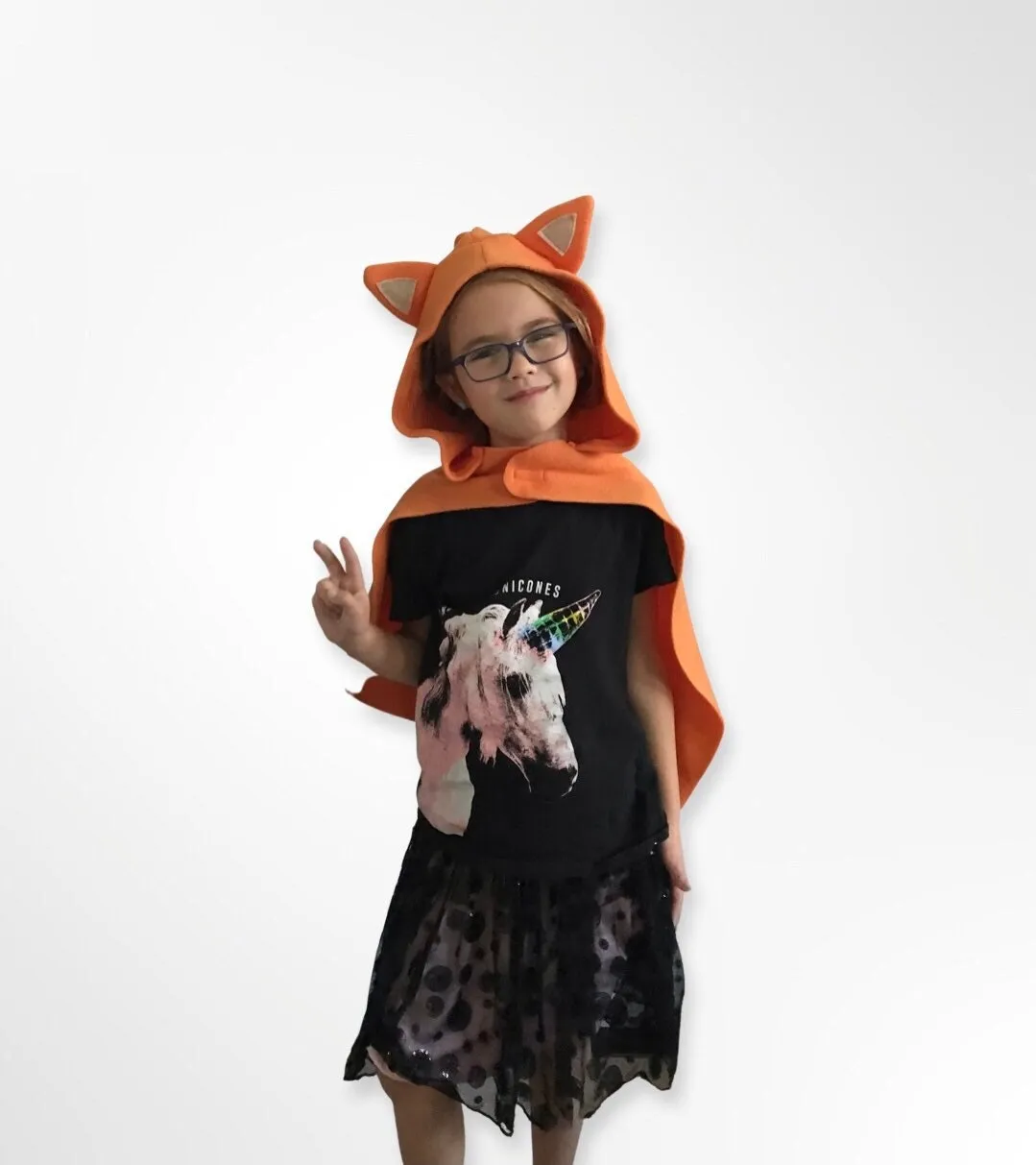Fox Cape, Kids Halloween Costume or Dress Up Cape