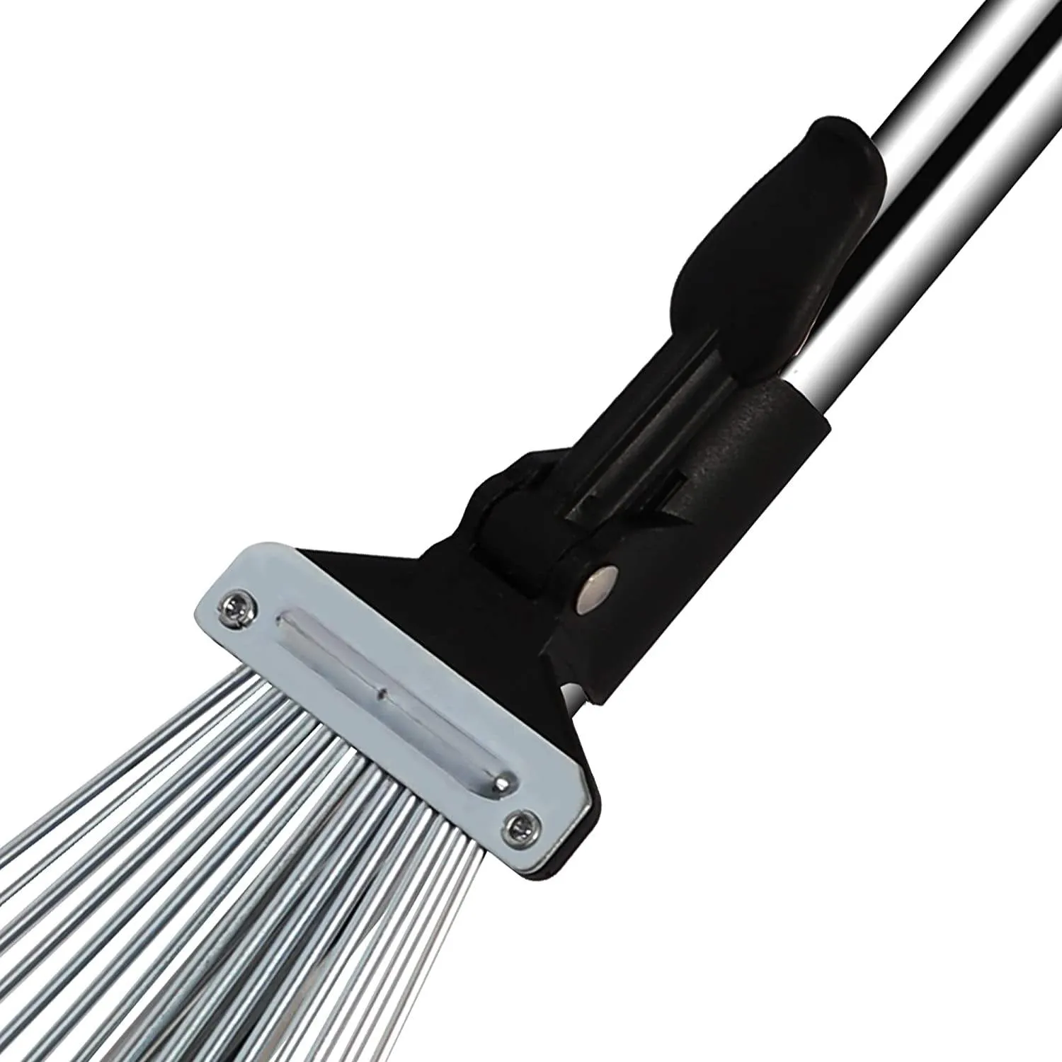 Garden Leaf Rake Adjustable Lightweight 62.6" Telescopic Metal Rake