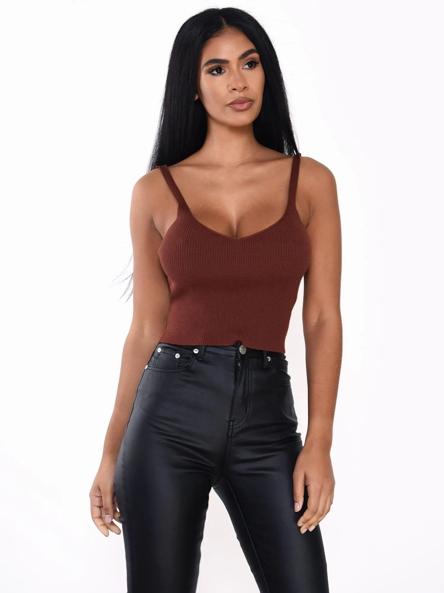 Glamorous Burgundy Knit Top