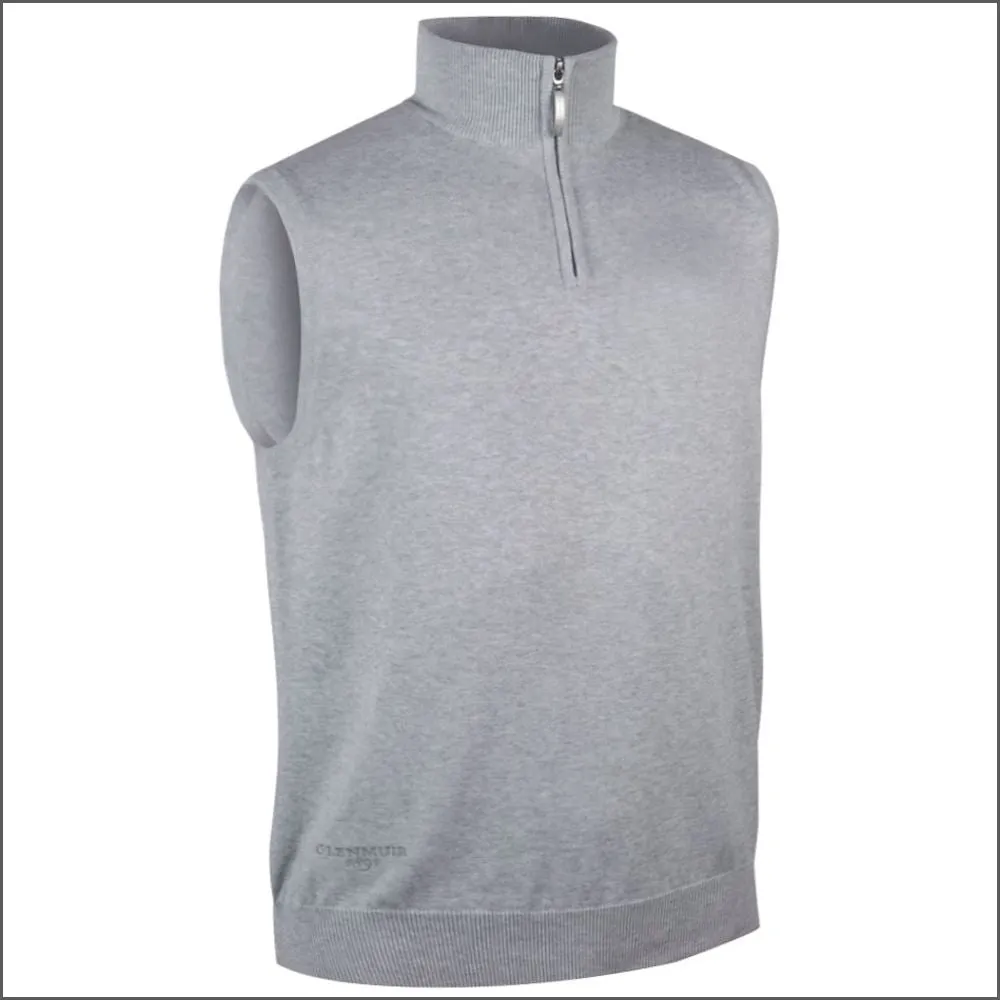 Glenmuir Stanley Lightweight Cotton Zip Neck Slipover--