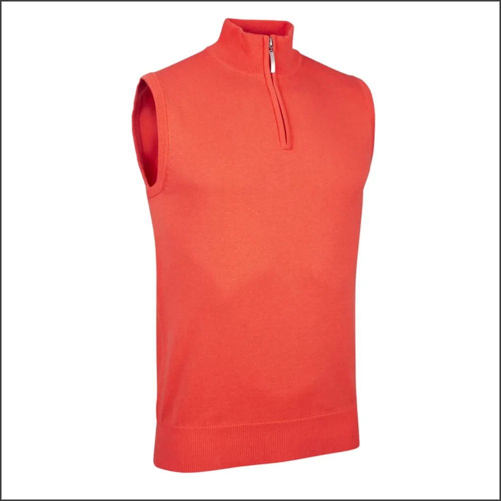 Glenmuir Stanley Lightweight Cotton Zip Neck Slipover--