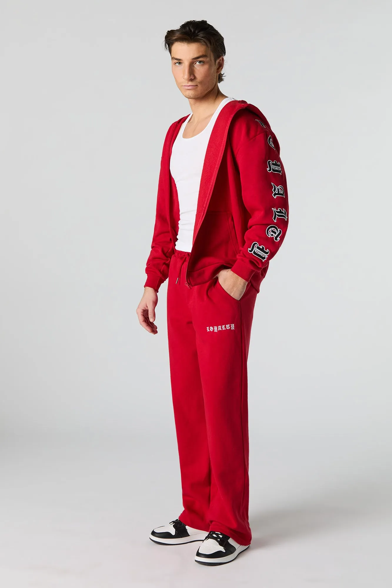 Gothic Embroidered Fleece Sweatpant