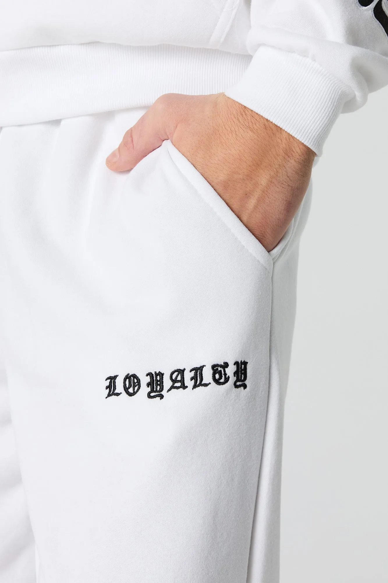 Gothic Embroidered Fleece Sweatpant