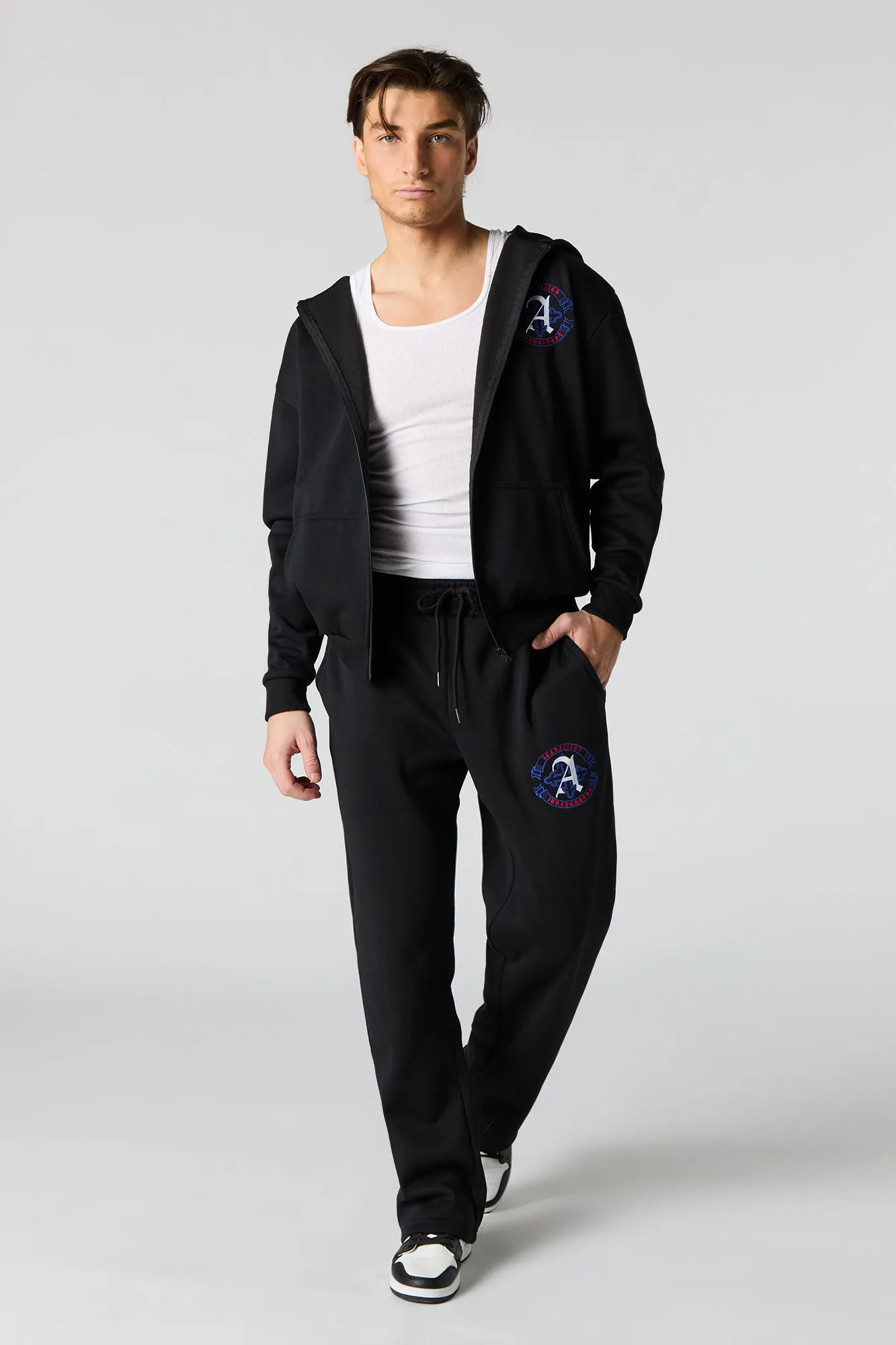 Gothic Embroidered Fleece Sweatpant