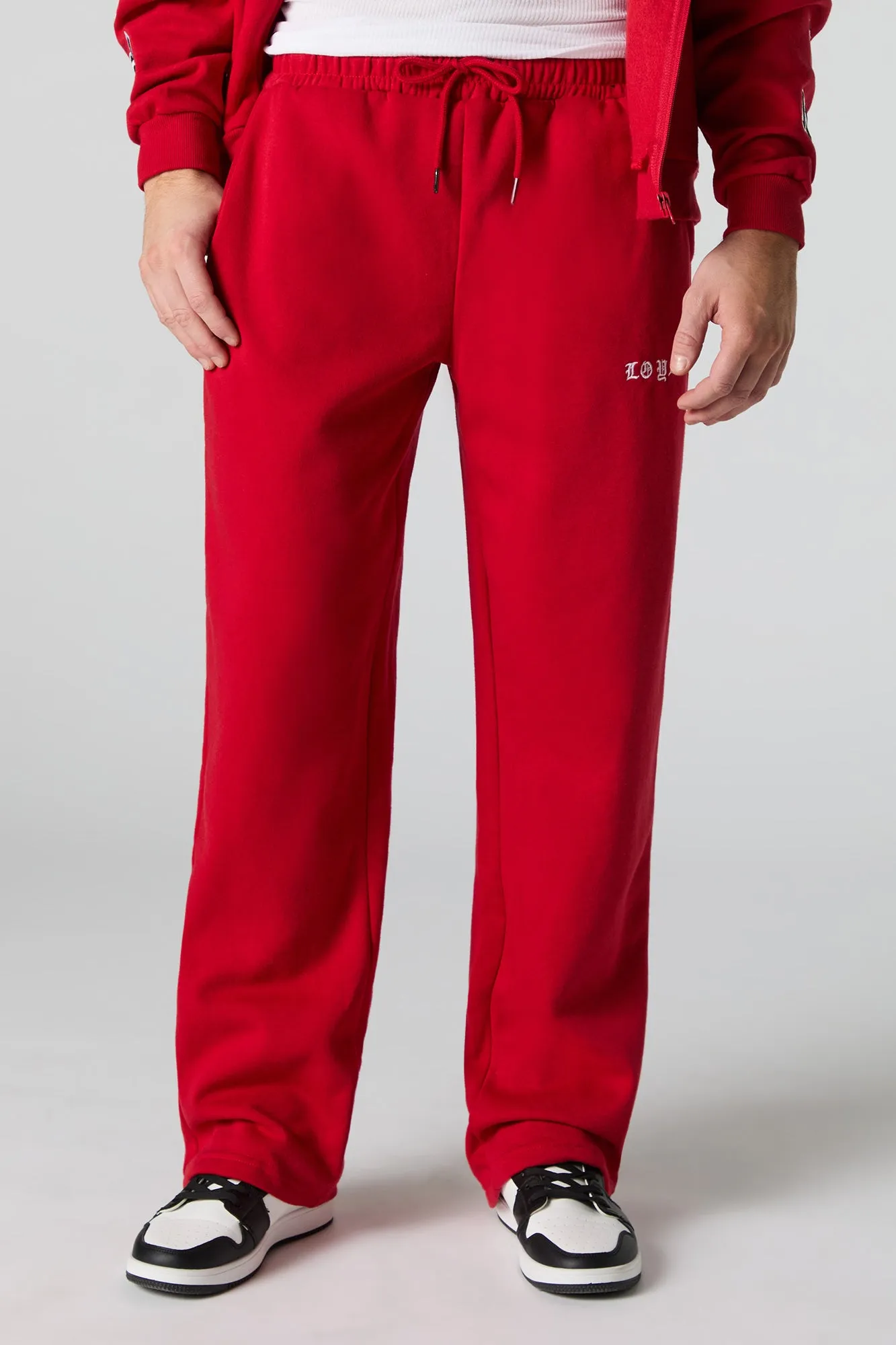 Gothic Embroidered Fleece Sweatpant
