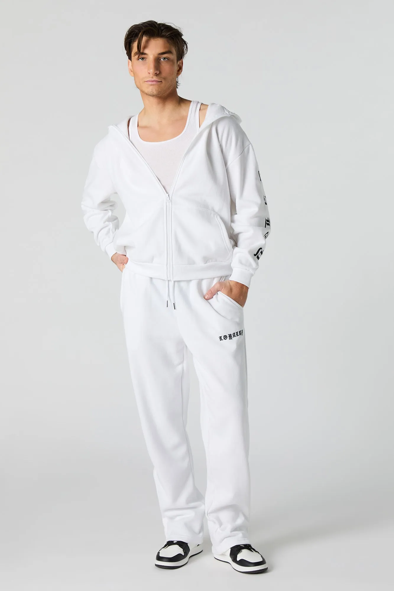 Gothic Embroidered Fleece Sweatpant