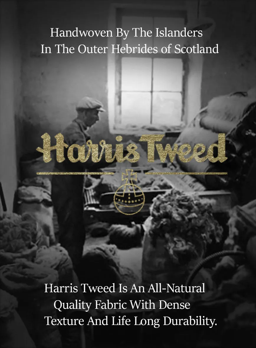 Harris Tweed Gray Chevron Hunting Vest
