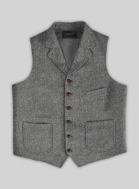 Harris Tweed Gray Chevron Hunting Vest