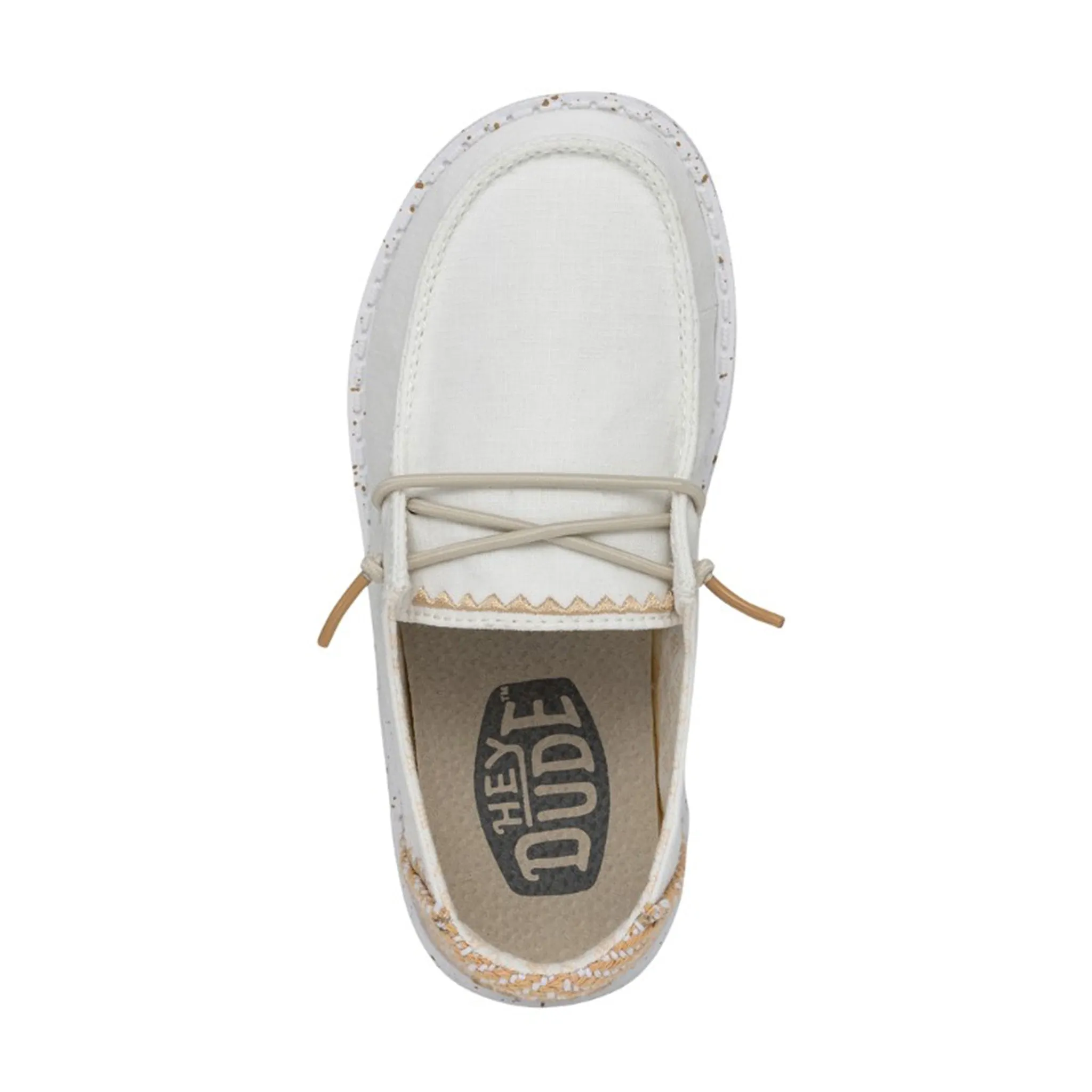 Hey Dude Youth Wendy Chambray Woven White Sand
