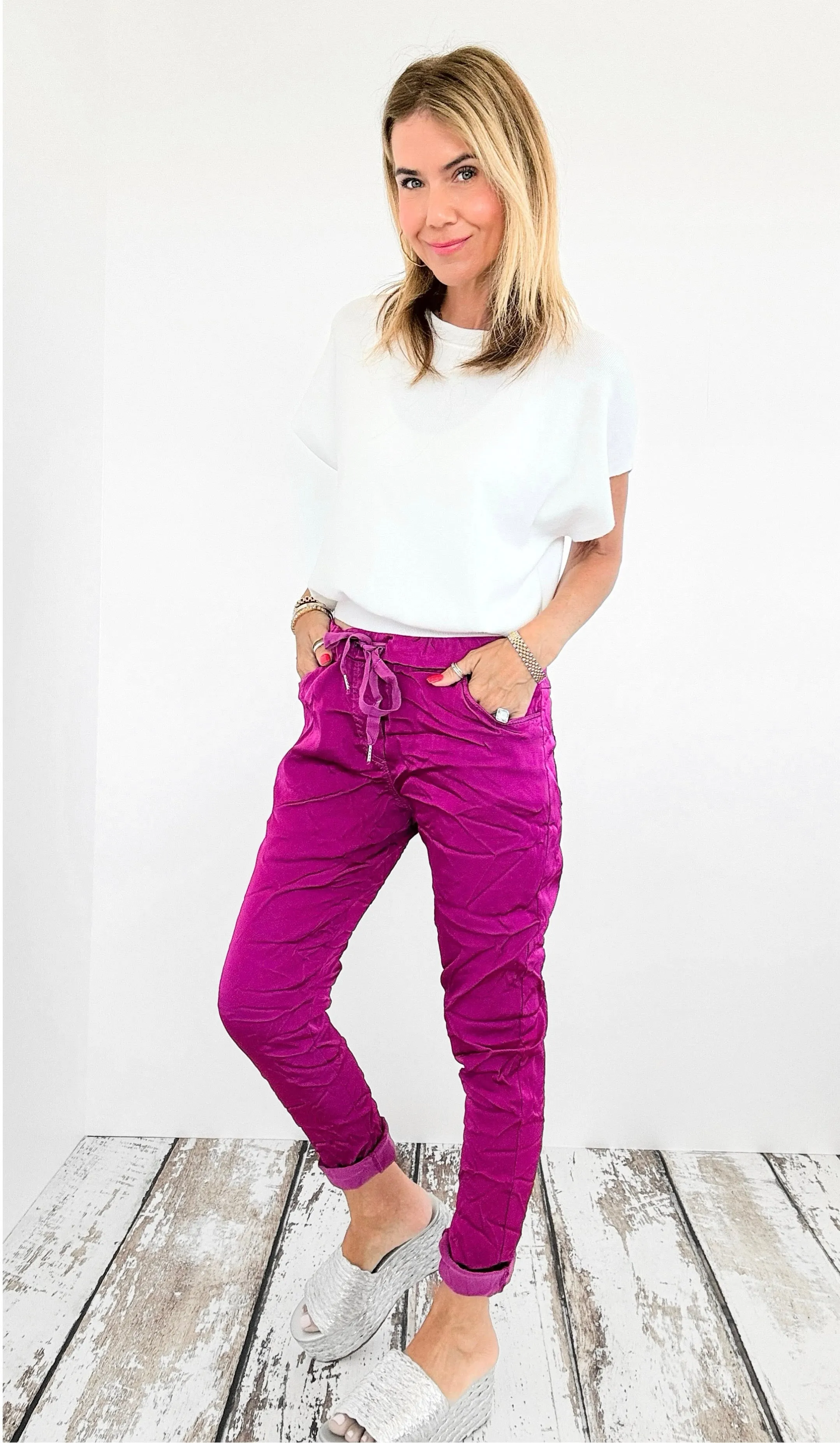 Italian Wish List Jogger - Magenta