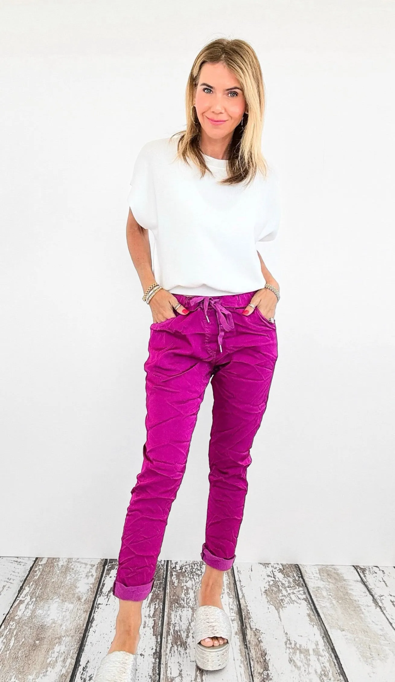 Italian Wish List Jogger - Magenta
