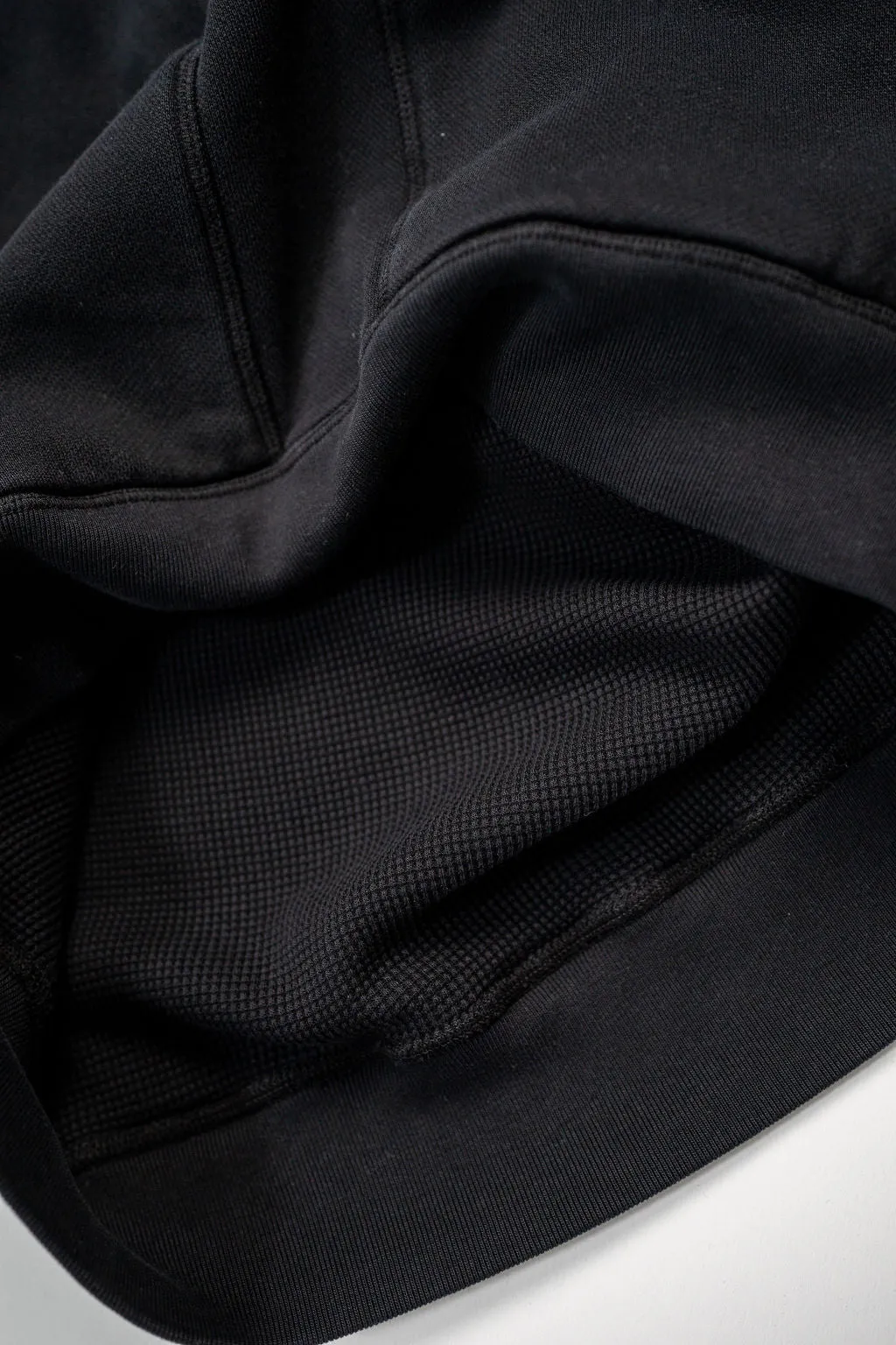 Knickerbocker Double Face Waffle Hoodie - Black