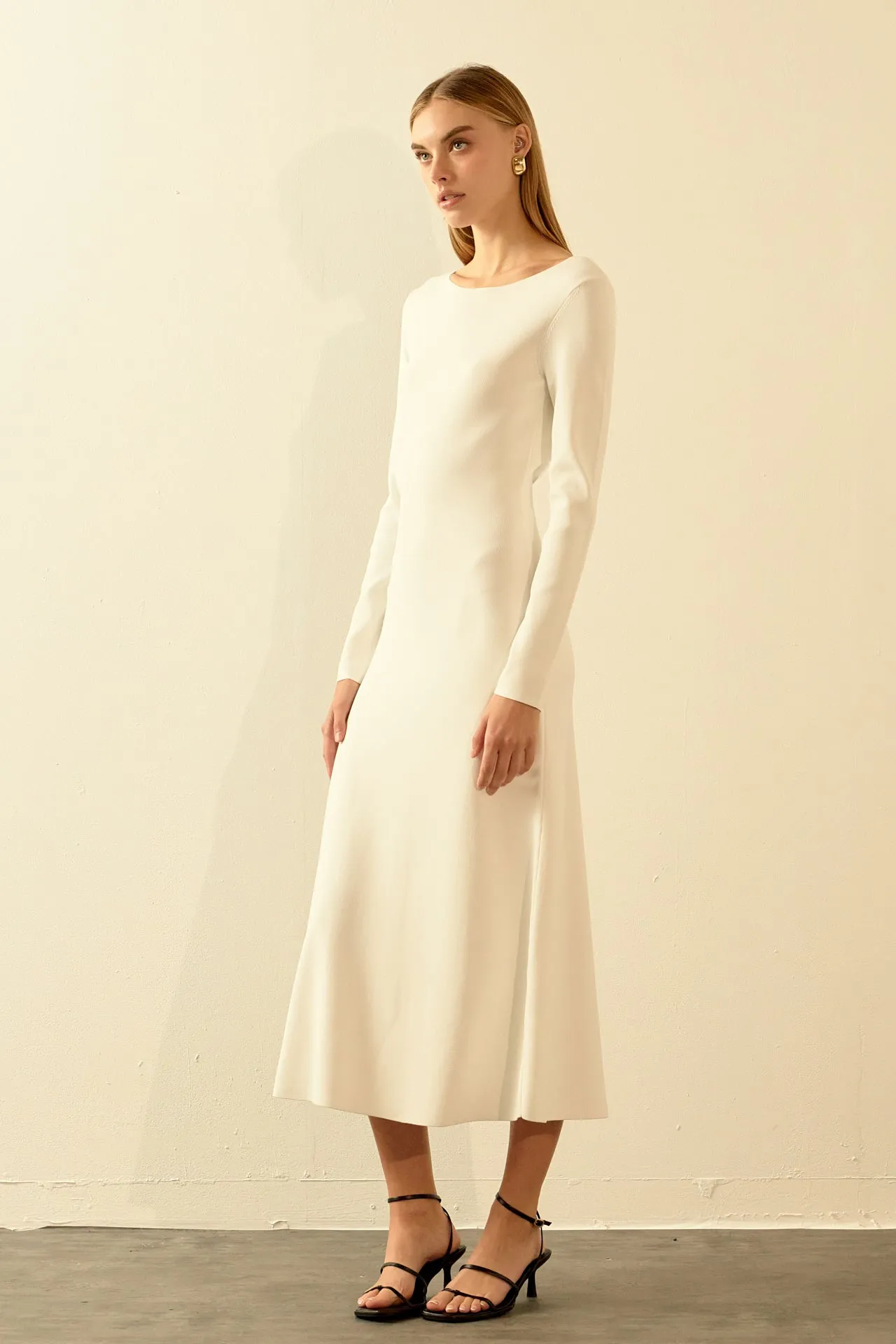 Knit Open Back Maxi Dress