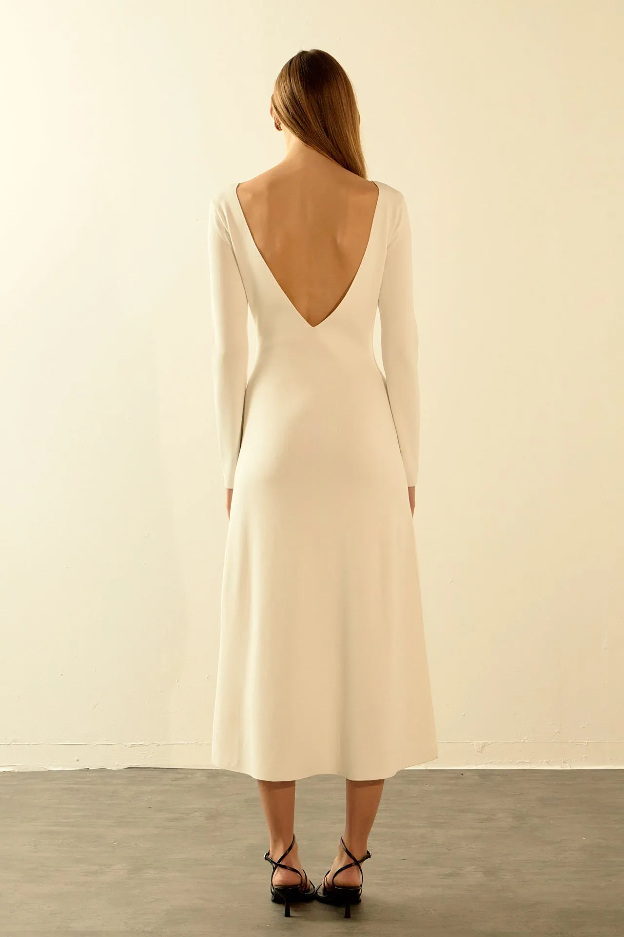 Knit Open Back Maxi Dress