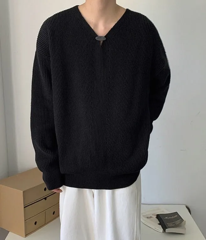 [Korean Style] Black/Gray Oversized Wool Sweaters
