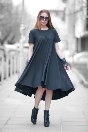 KOSARA Black Summer Maxi Dress