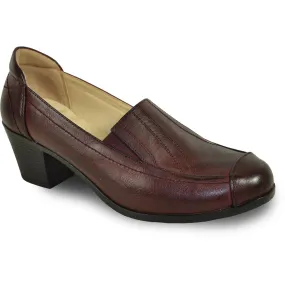 KOZI Women Dress Shoe OY6277 Heel Shoe Burgundy Red