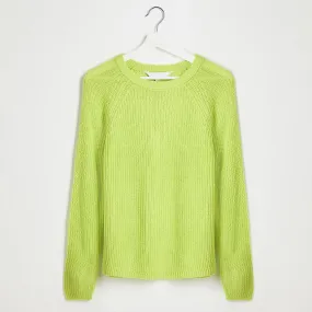 Ladies Lime Raglan Sleeve Jumper