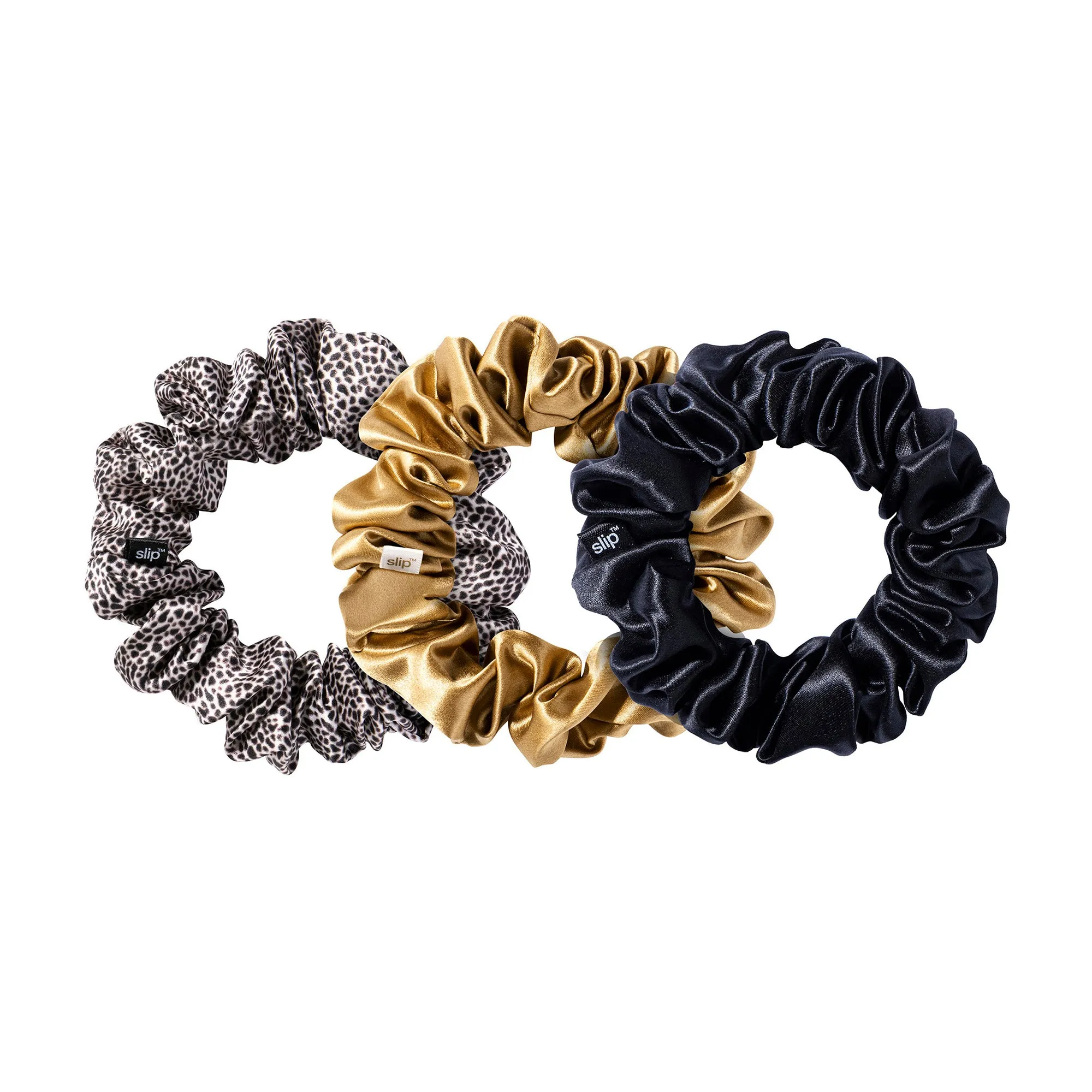Large Pure Silk Scrunch X3-mixed Leopard