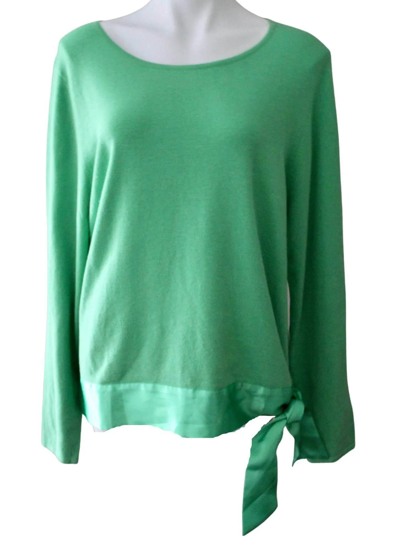 Light Spring Green Sash Sweater