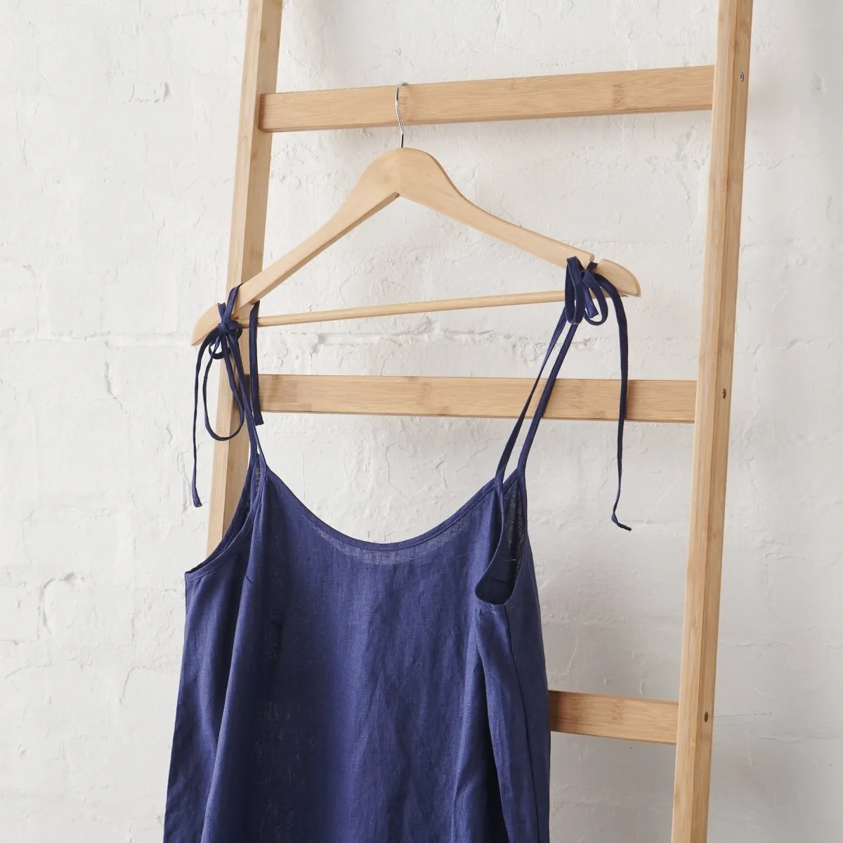 Linen Slip Nightie - Navy | Jade and May