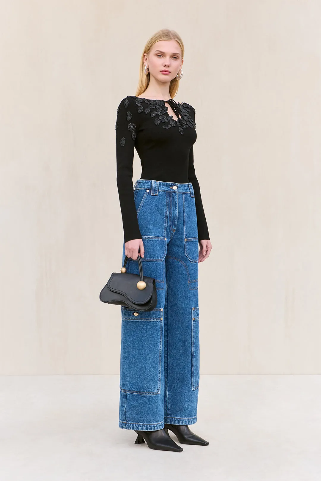 LIVIE KNIT TOP - BLACK