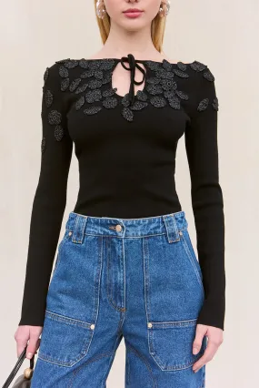 LIVIE KNIT TOP - BLACK