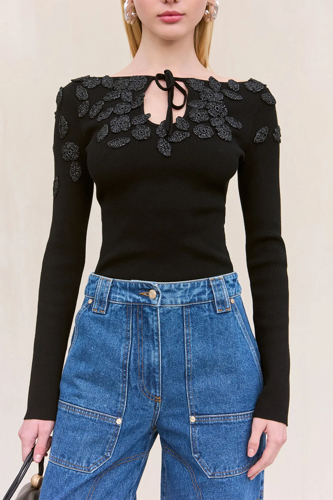 LIVIE KNIT TOP - BLACK