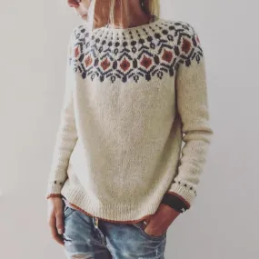 Élodie Lavin - Lightweight Jumper with Elegant Pattern