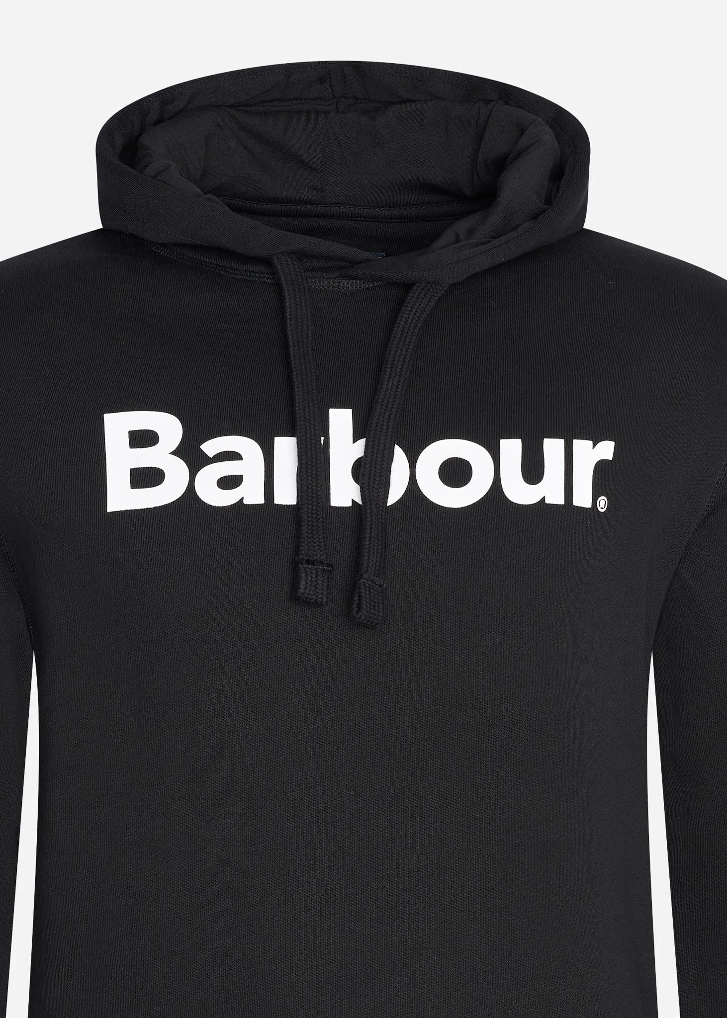Logo popover hoodie - black
