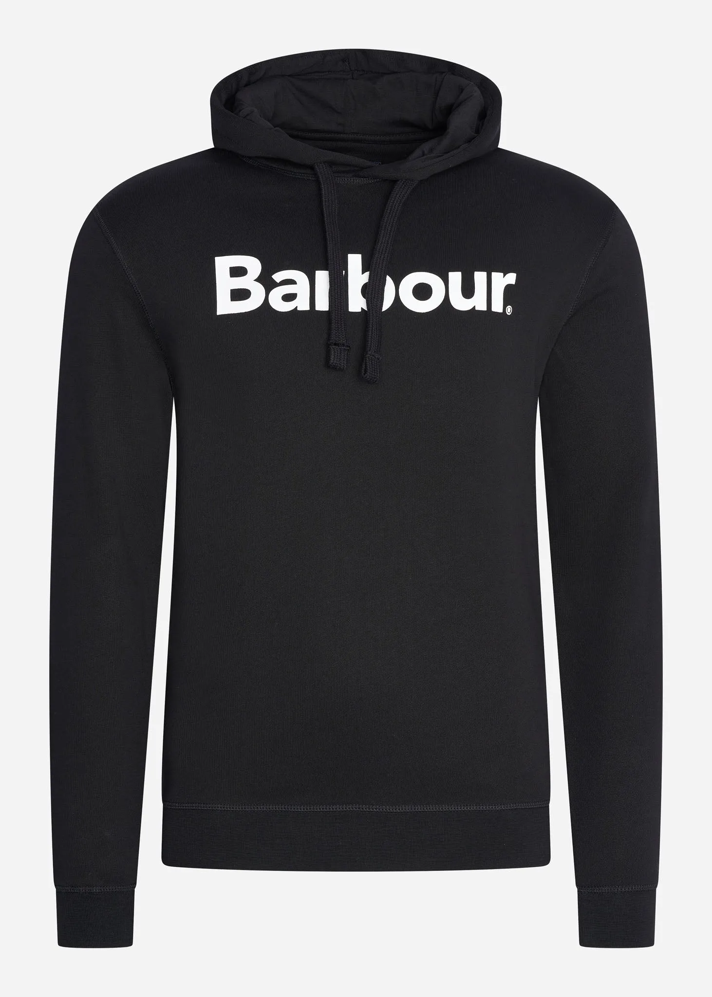 Logo popover hoodie - black