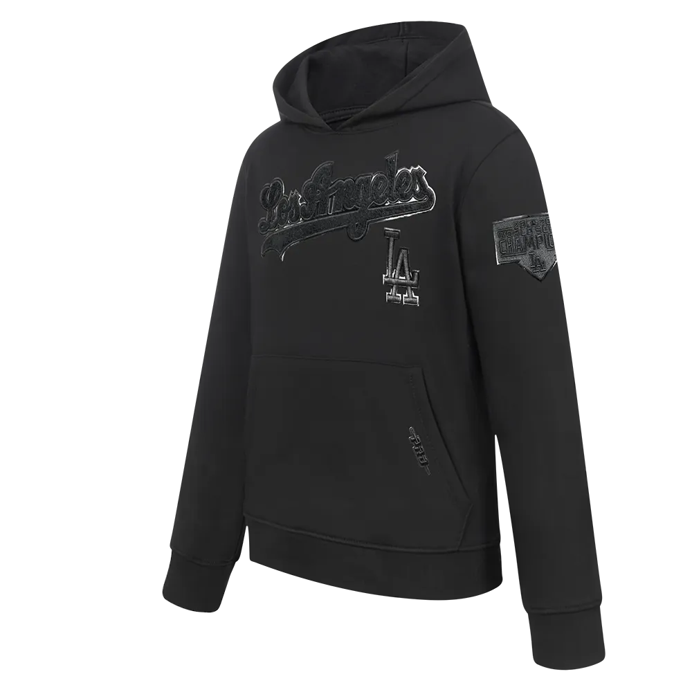 LOS ANGELES DODGERS TRIPLE BLACK BIG BOYS FLC PO HOODIE (BLACK)