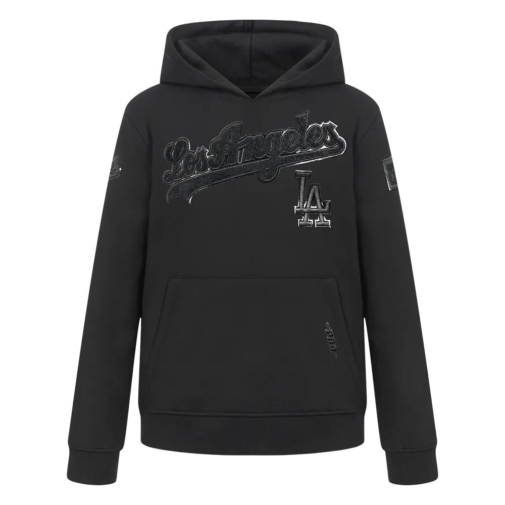 LOS ANGELES DODGERS TRIPLE BLACK BIG BOYS FLC PO HOODIE (BLACK)