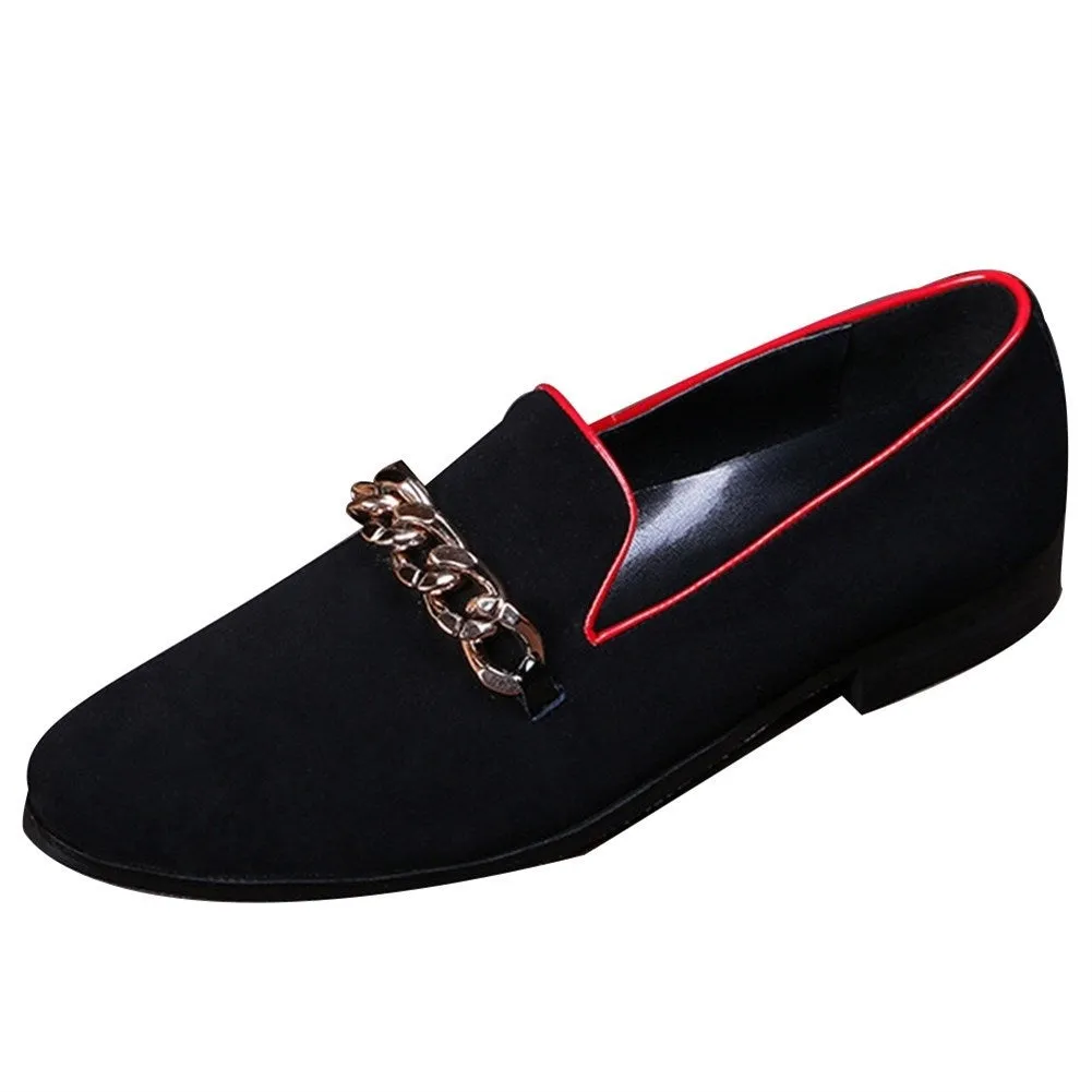 Low Top Pointed Loafer Shoes with Decoration