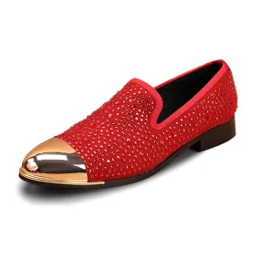 Low Top Slip on Captoe Men Oxfords with Decoration