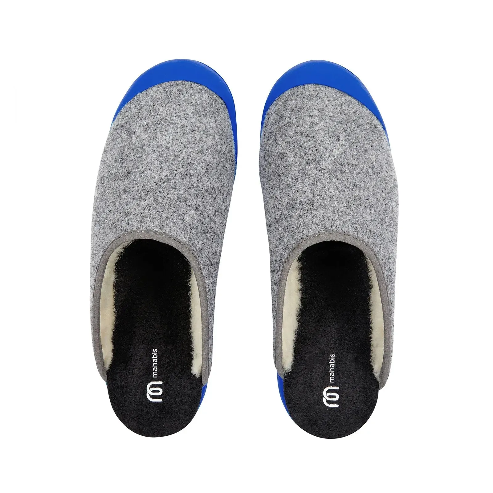 mahabis mule in larvik light grey x santorini blue