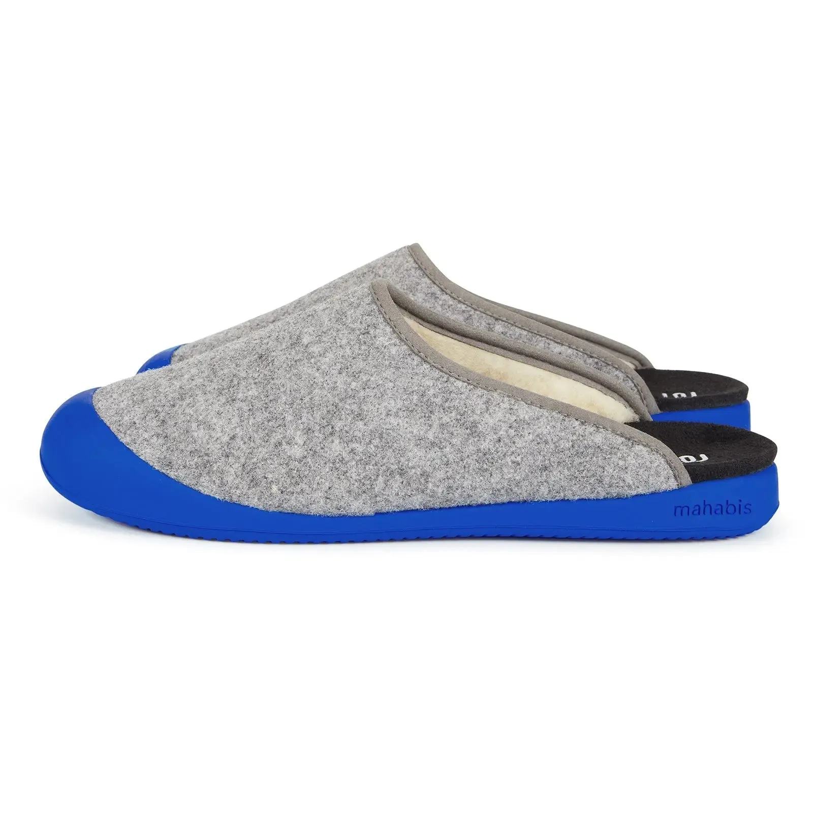 mahabis mule in larvik light grey x santorini blue