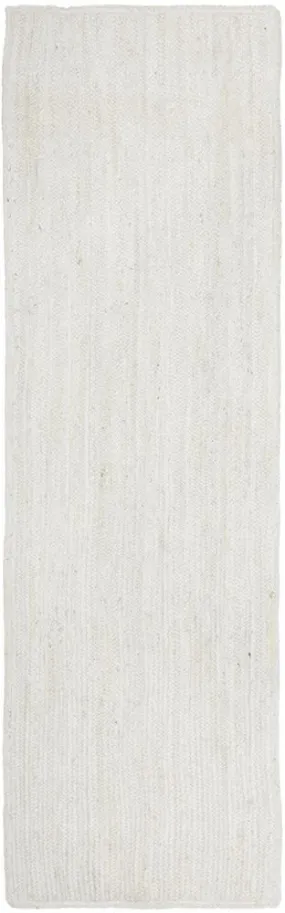 Manly White Runner Rug