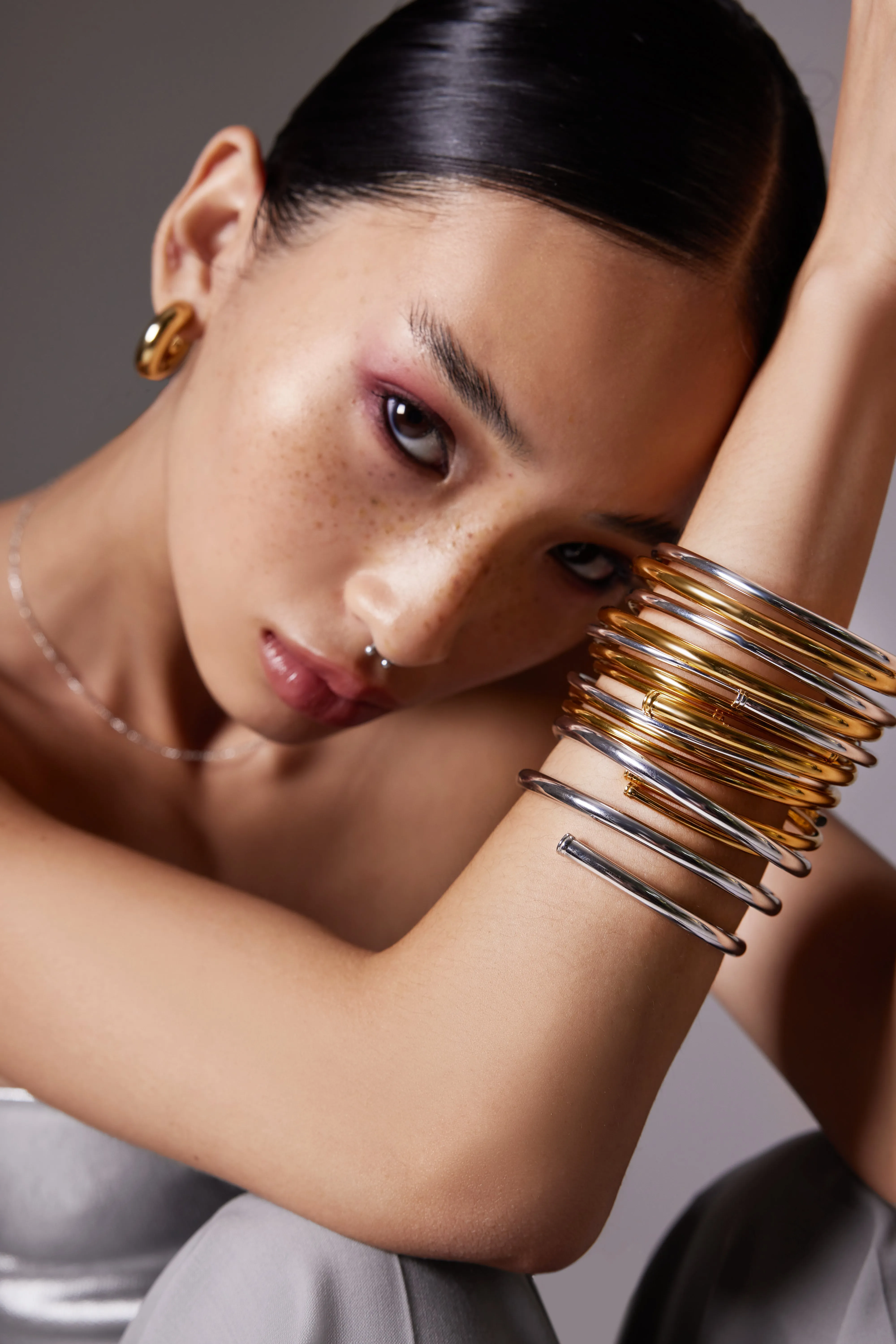 Medium Coil Gold Plated Bangle