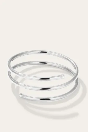 Medium Coil Silver Plated Bangle
