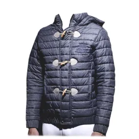 MEN HOODED BOMBER JACKET WITH FULL ZIP. MOD. INSTANT ANIMO Blue melange