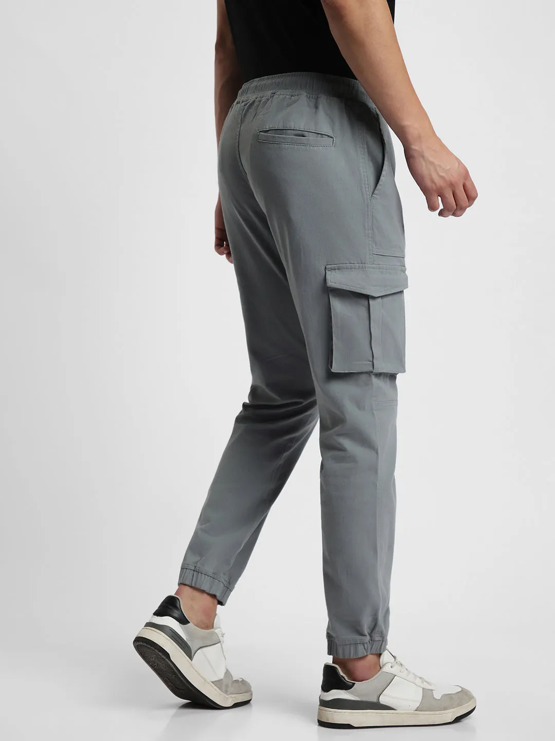 Men's Aqua with Drawstring Closure Cargo Joggers